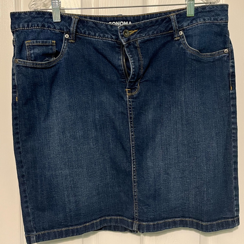 Sonoma pencil skirt - women's size 16 - dark wash denim